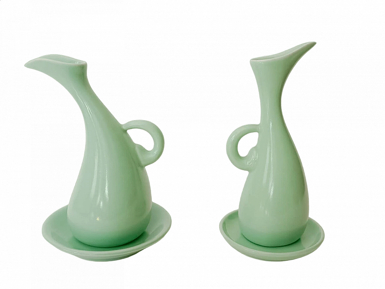 Pair of ceramic ampoules C 233 by Antonia Campi for Sci Lavenia, 1950s 10