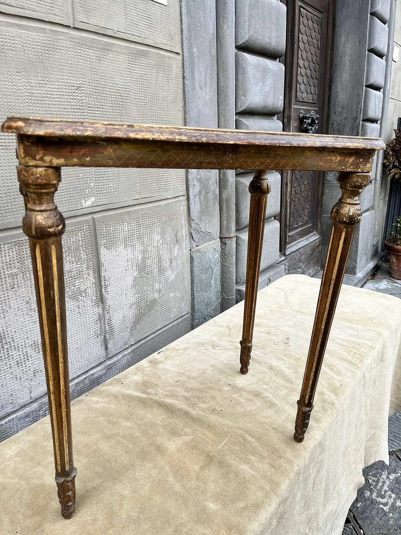 French wooden coffee table, 1940s 4