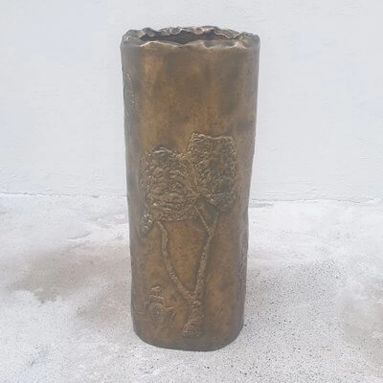 Brass vase by Angelo Bragalini, 1970s 3