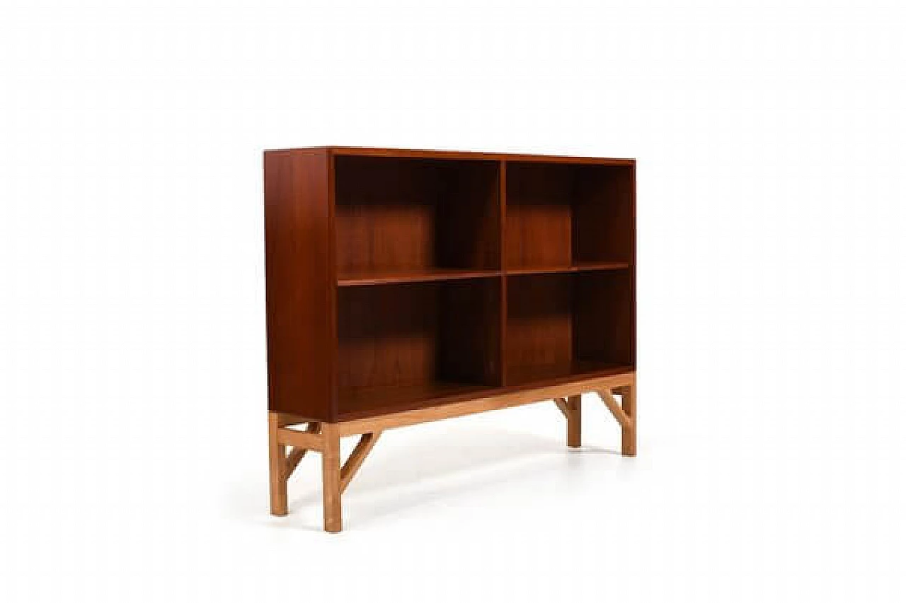 Teak bookcase with solid oak base by Børge Mogensen for FDB Møbler, 1960s 2