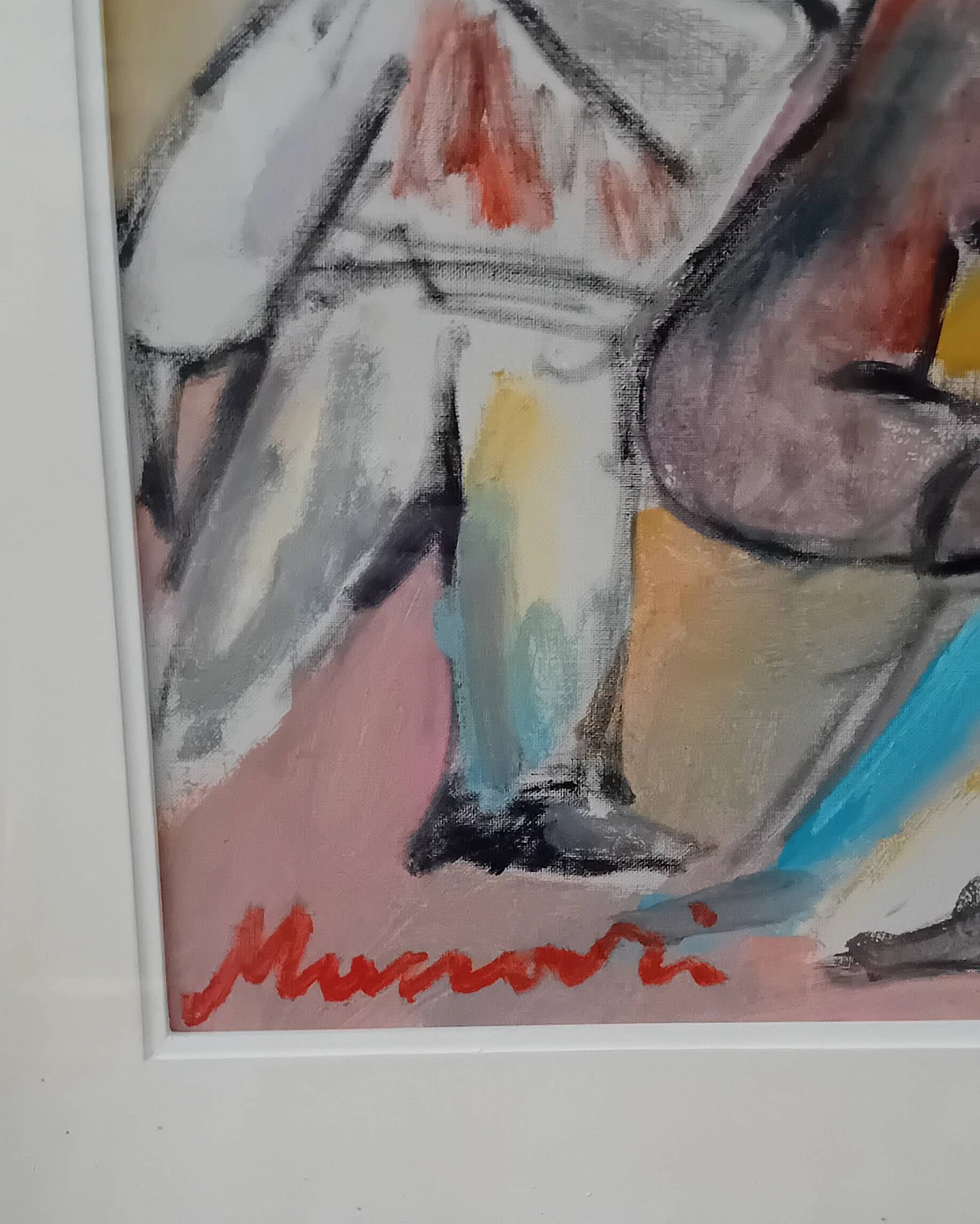 Mino Maccari, composizione con figure, dipinto su tela, anni '70 4