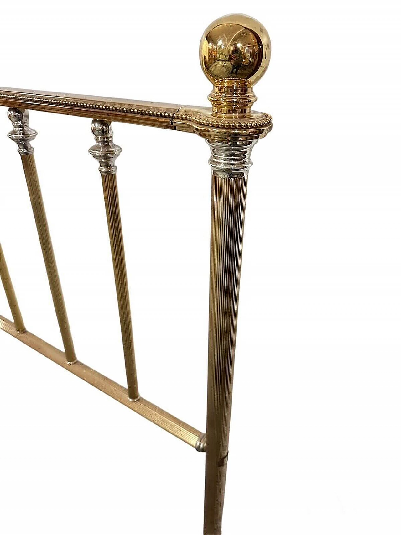 Riva Cantù solid brass double bed, mid-20th century 2