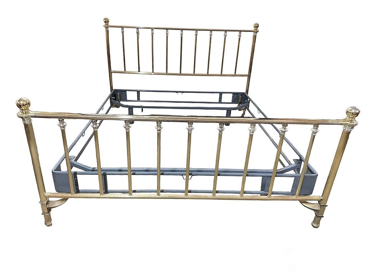 Riva Cantù solid brass double bed, mid-20th century 11