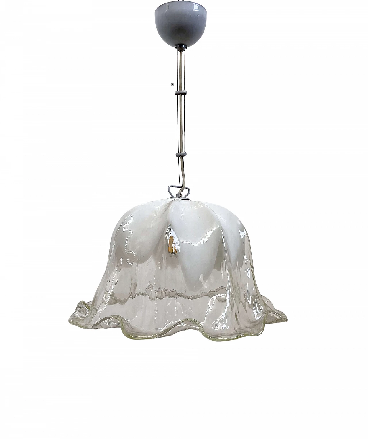 White and transparent Murano glass chandelier by La Murrina, 1980s 1