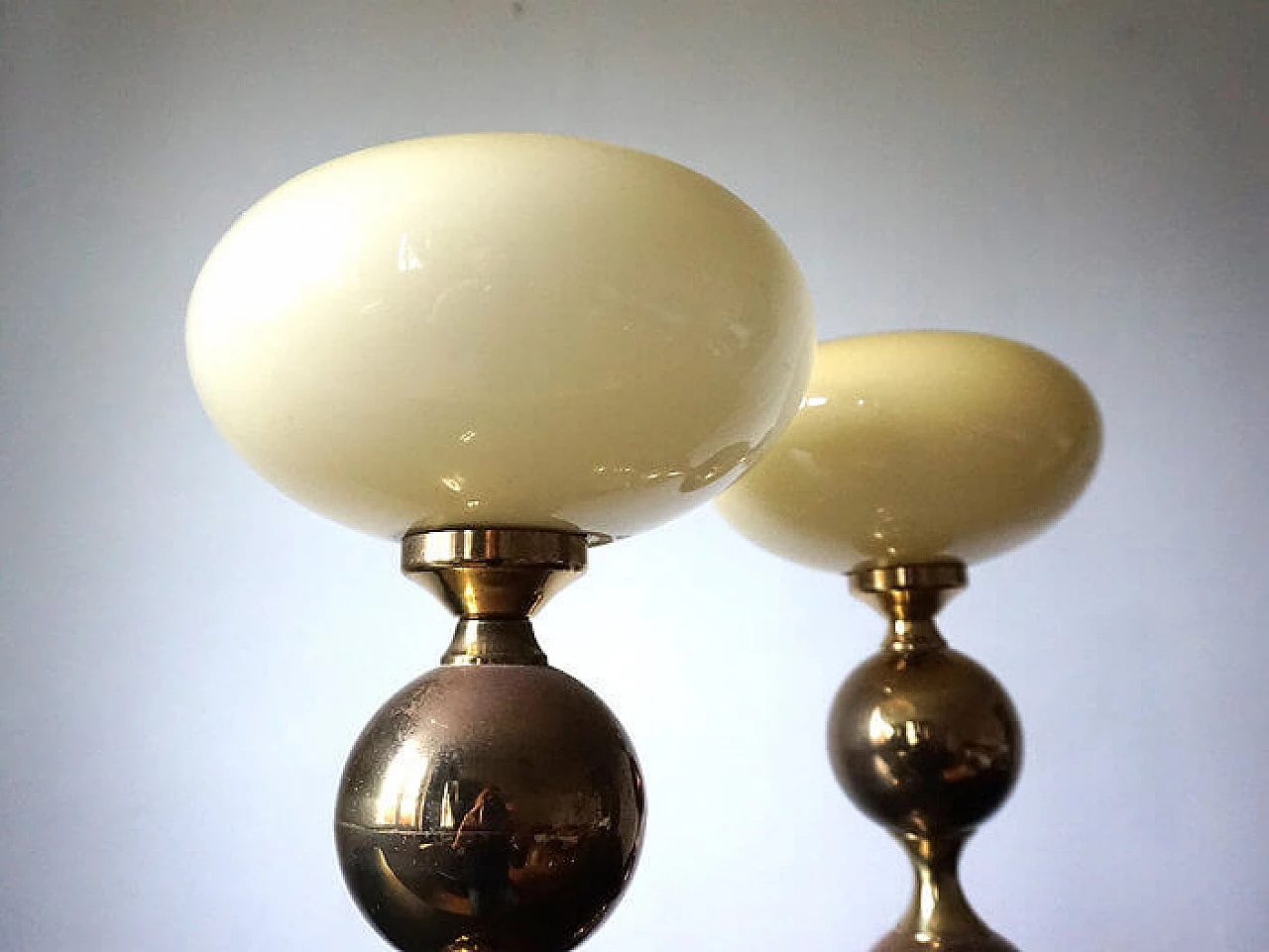 Pair of brass table lamps, 1970s 1