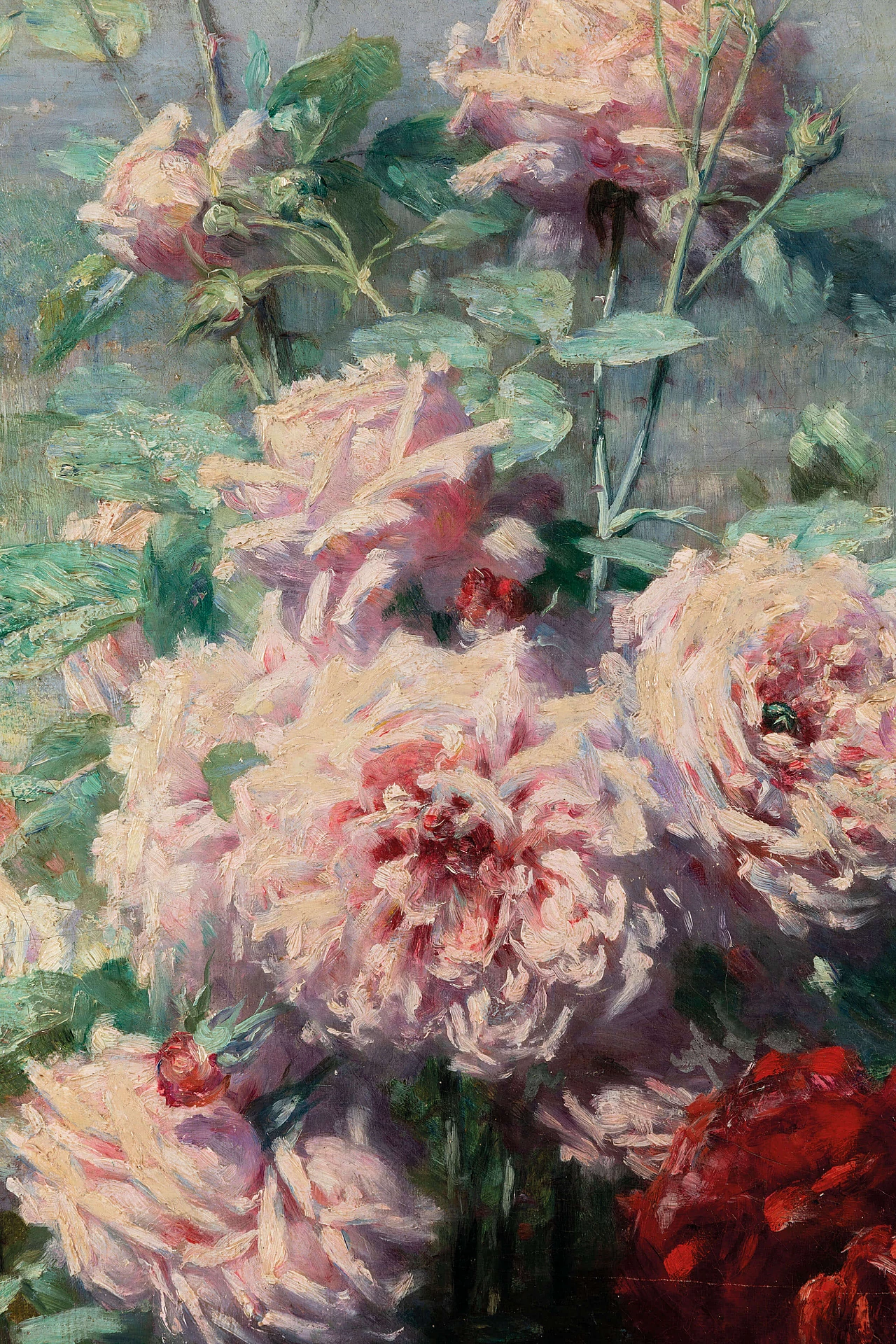 George Chapoton, paesaggio con fiori, dipinto a olio su tela, 1891 2