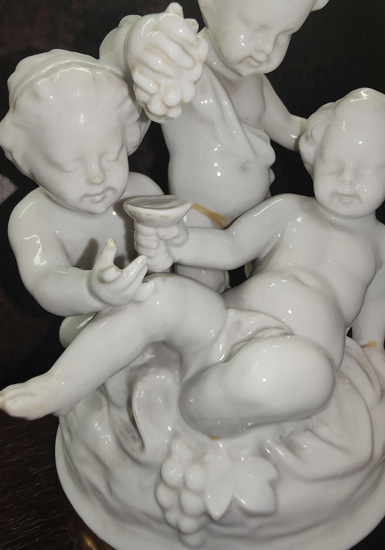 Group of cupids, Capodimonte porcelain sculpture, 1950s 5