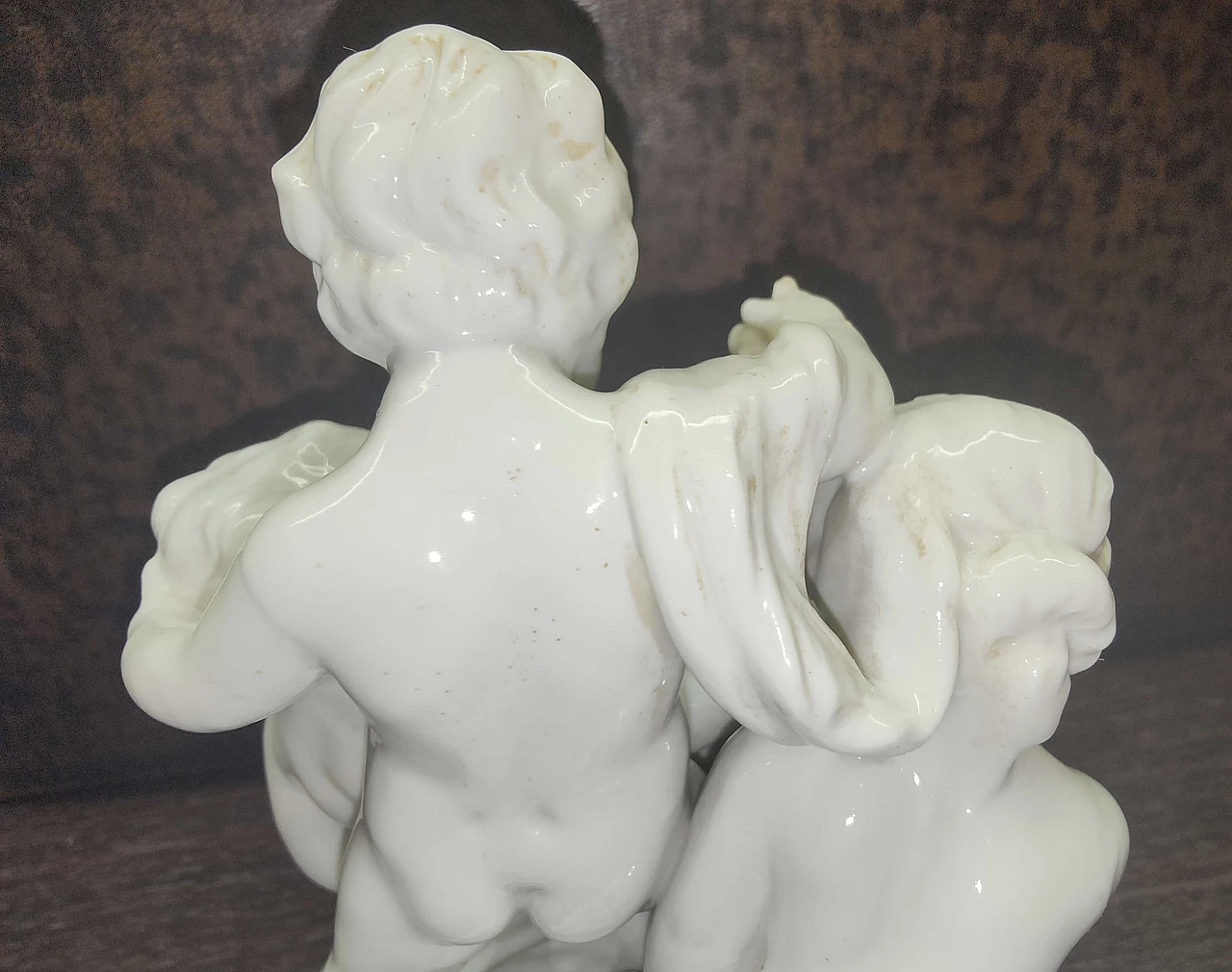 Group of cupids, Capodimonte porcelain sculpture, 1950s 6