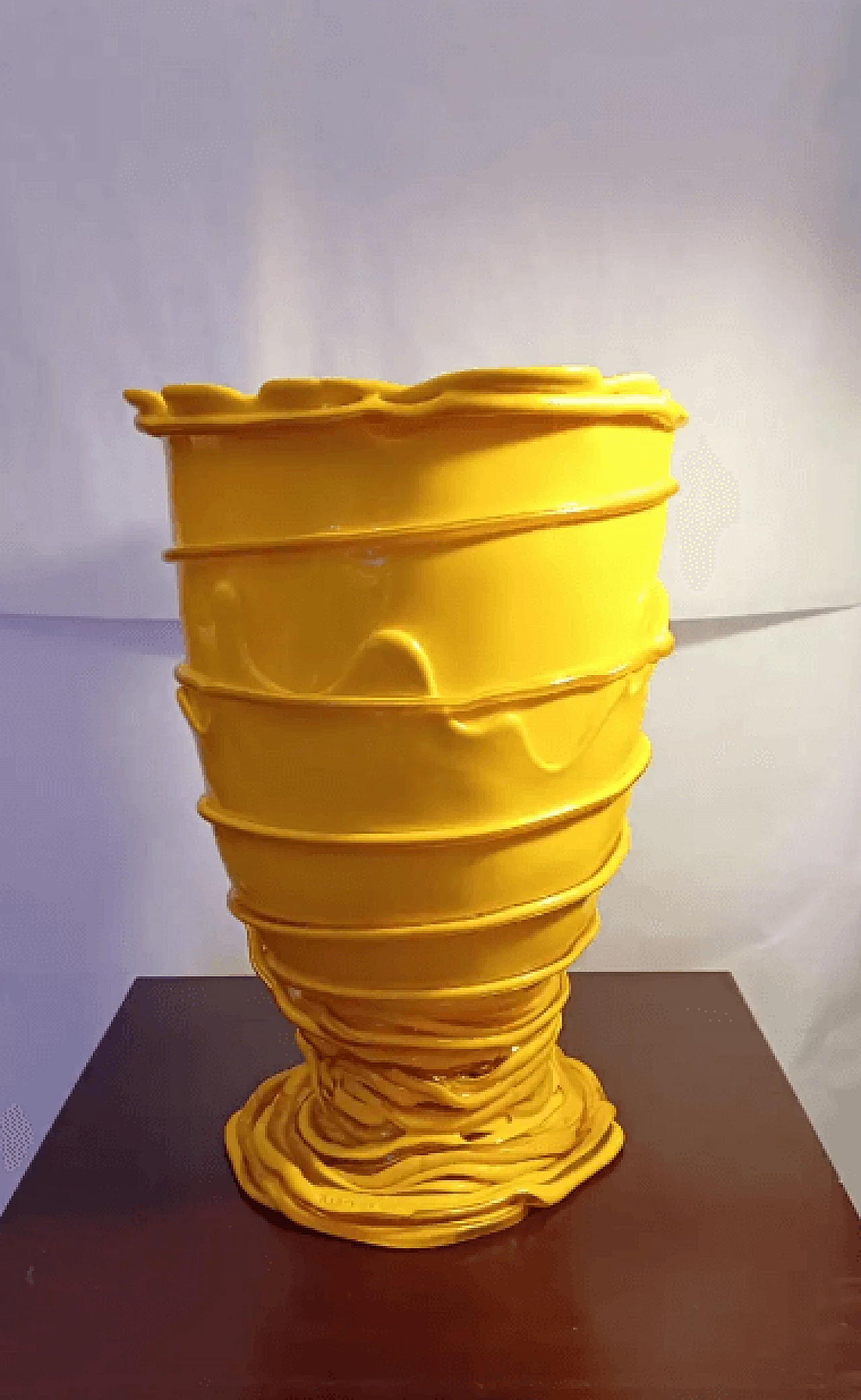 Yellow resin vase by Gaetano Pesce 4