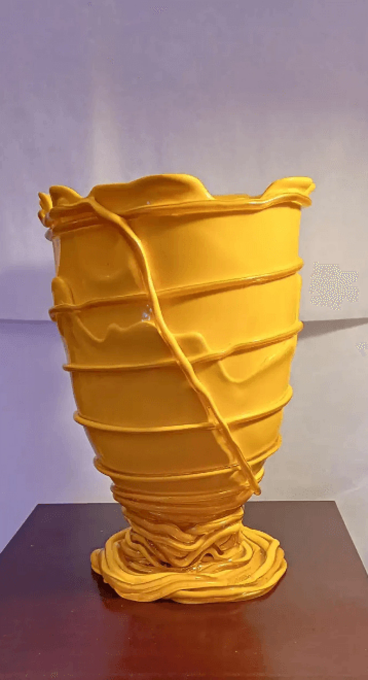 Yellow resin vase by Gaetano Pesce 8