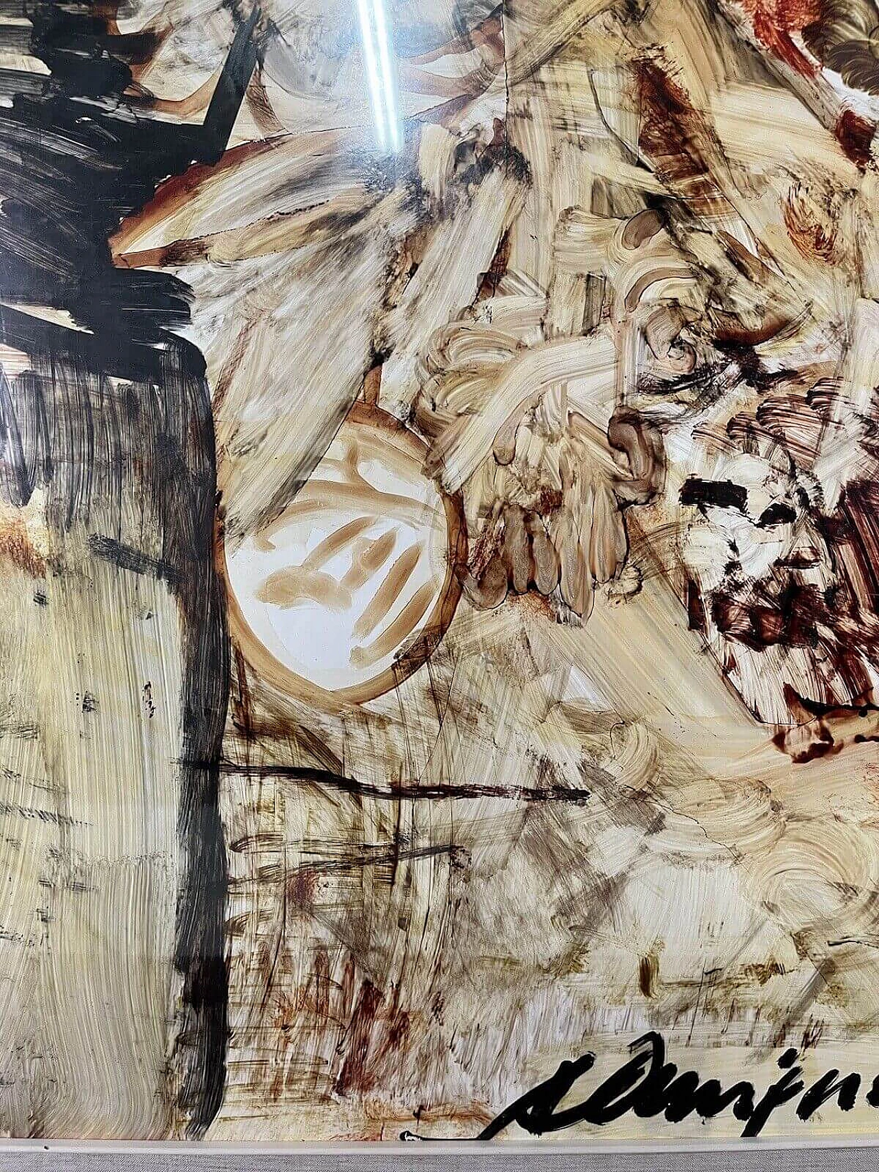 Abstract painting, oil on canvas, 1970s 4