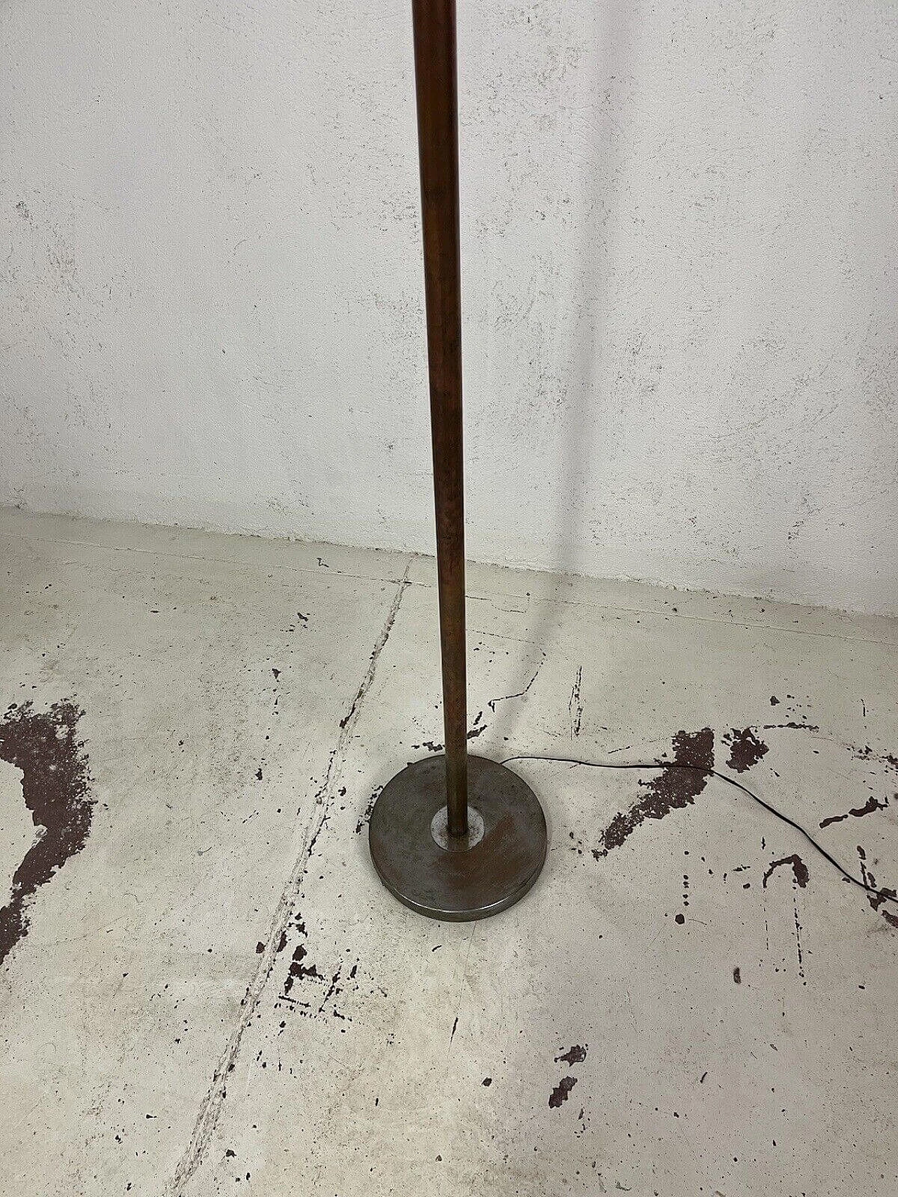 Luminator floor lamp with copper and chrome-plated metal frame, 1960s 12