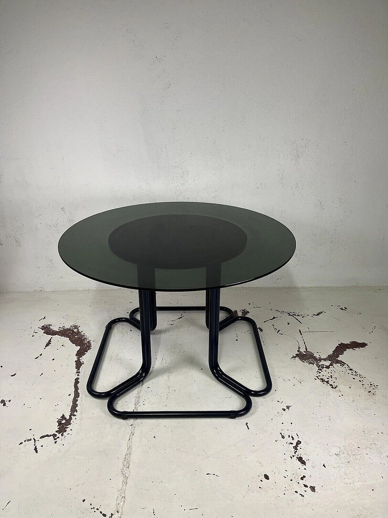 Painted metal Quadrifoglio table attributable to Giotto Stoppino, 1970s 2