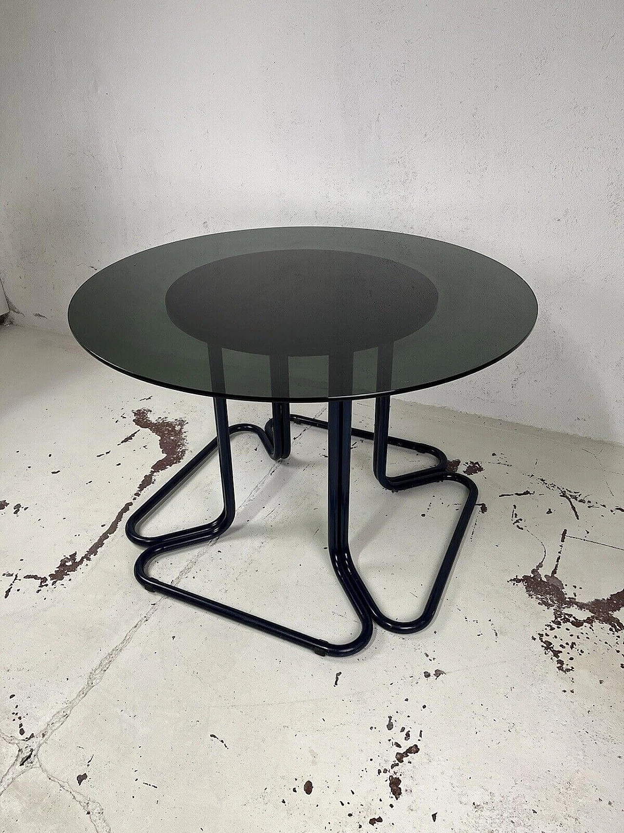 Painted metal Quadrifoglio table attributable to Giotto Stoppino, 1970s 4