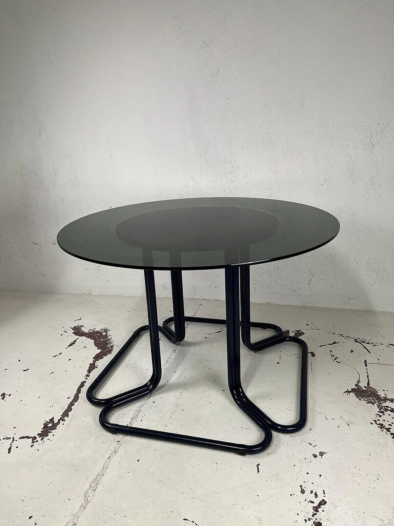 Painted metal Quadrifoglio table attributable to Giotto Stoppino, 1970s 12