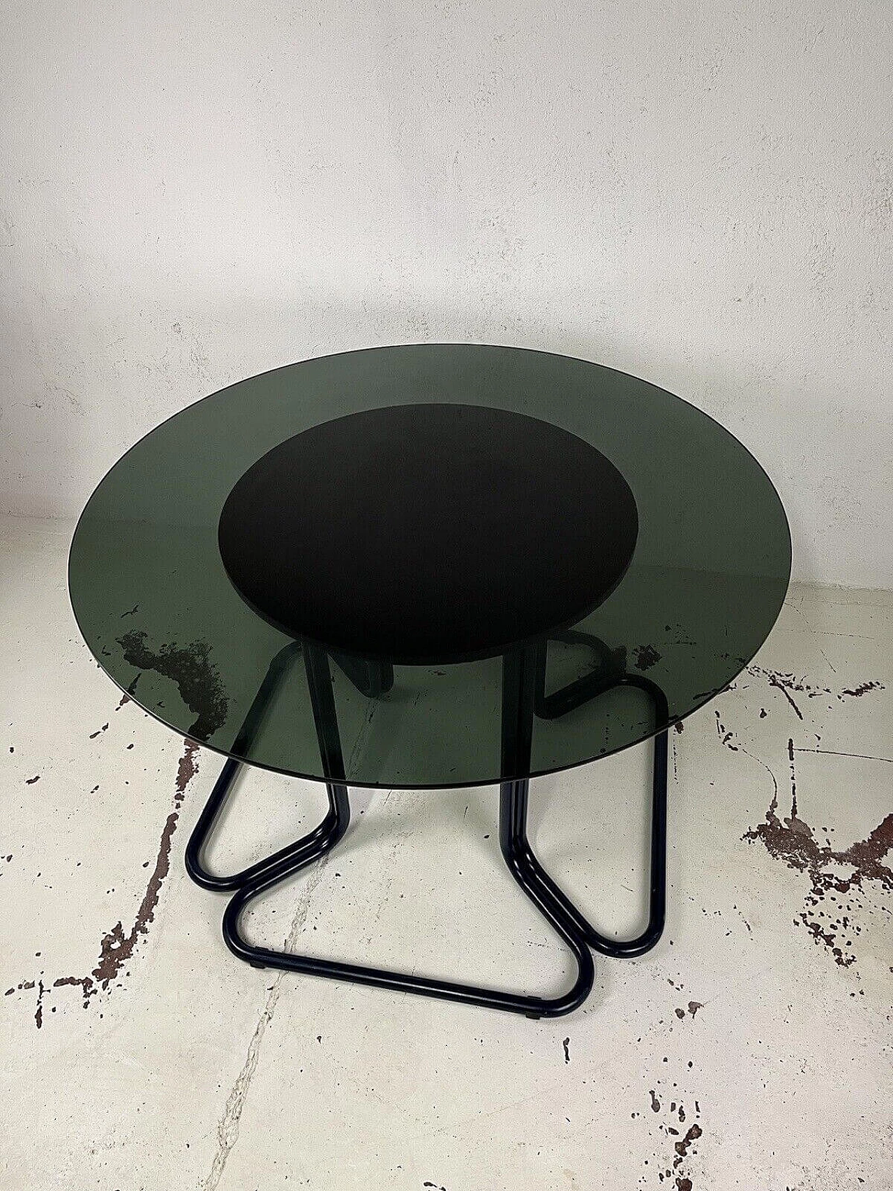 Painted metal Quadrifoglio table attributable to Giotto Stoppino, 1970s 13