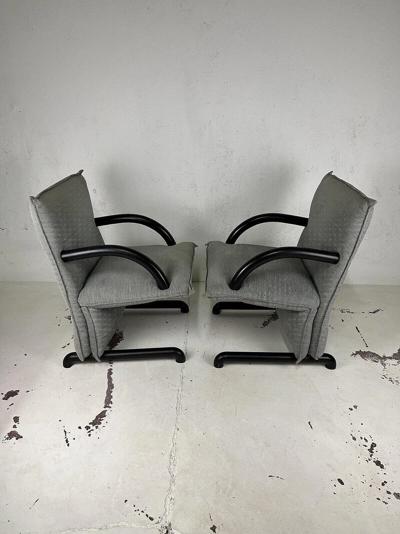 Pair of T-Line armchairs by Burkhard Vogtherr for Arflex, 1980s 6