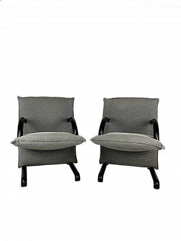 Pair of T-Line armchairs by Burkhard Vogtherr for Arflex, 1980s