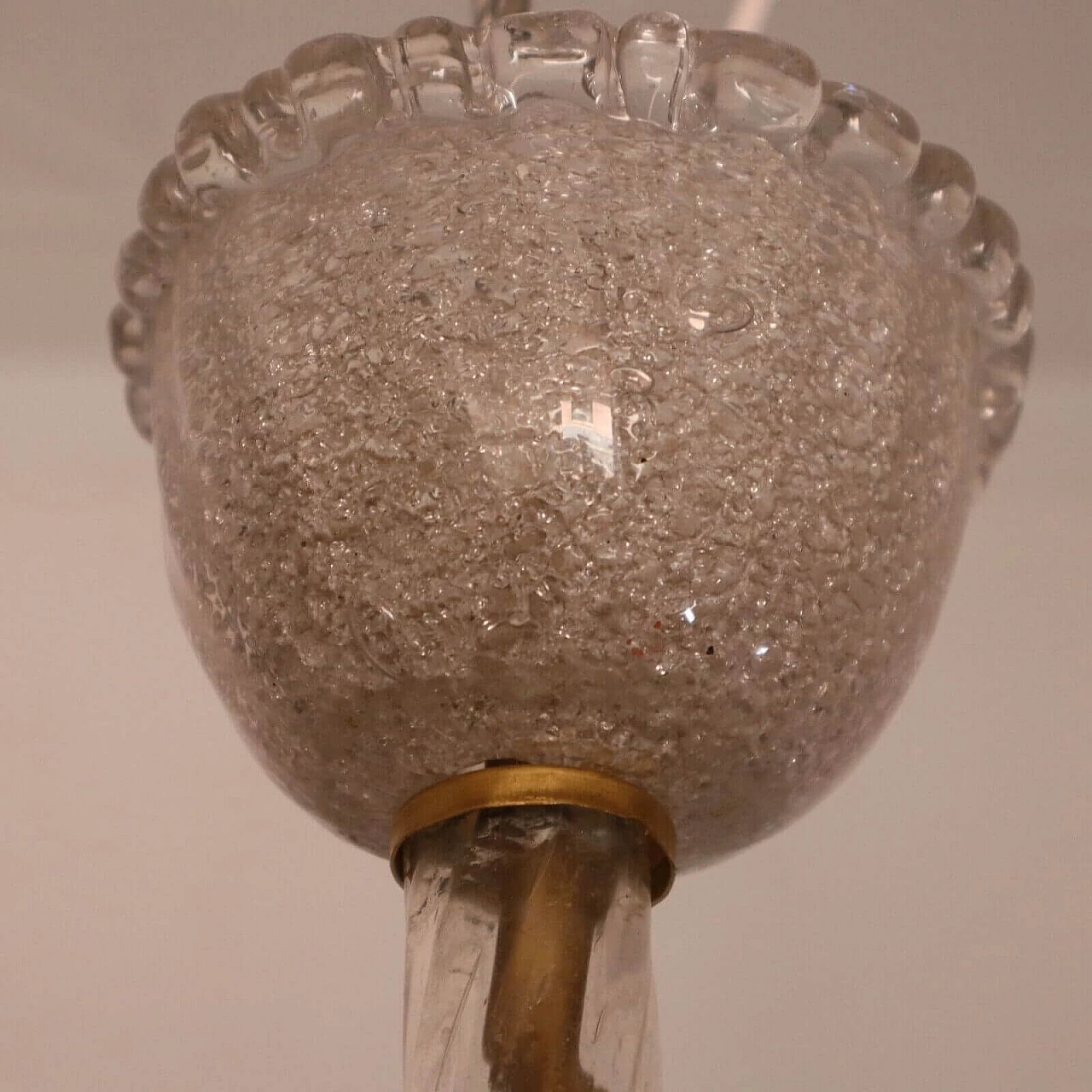 Lampadario in vetro di Murano di Barovier & Toso, anni '40 3