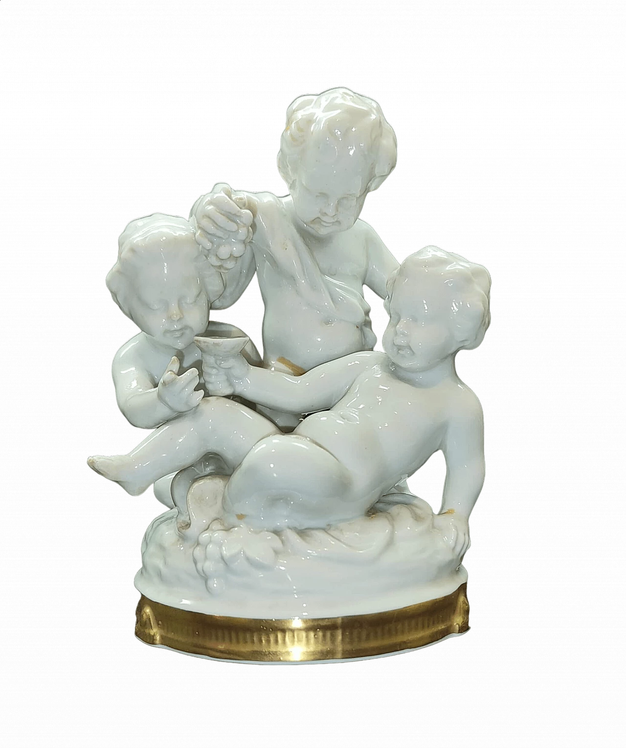 Group of cupids, Capodimonte porcelain sculpture, 1950s 8