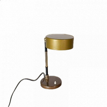 Italian Design: Oscar Torlasco Brass Articulating Table Lamp with