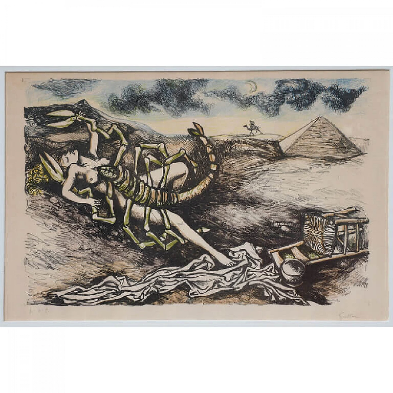 Lo Scorpione, lithograph by Renato Guttuso, mid-20th century 2