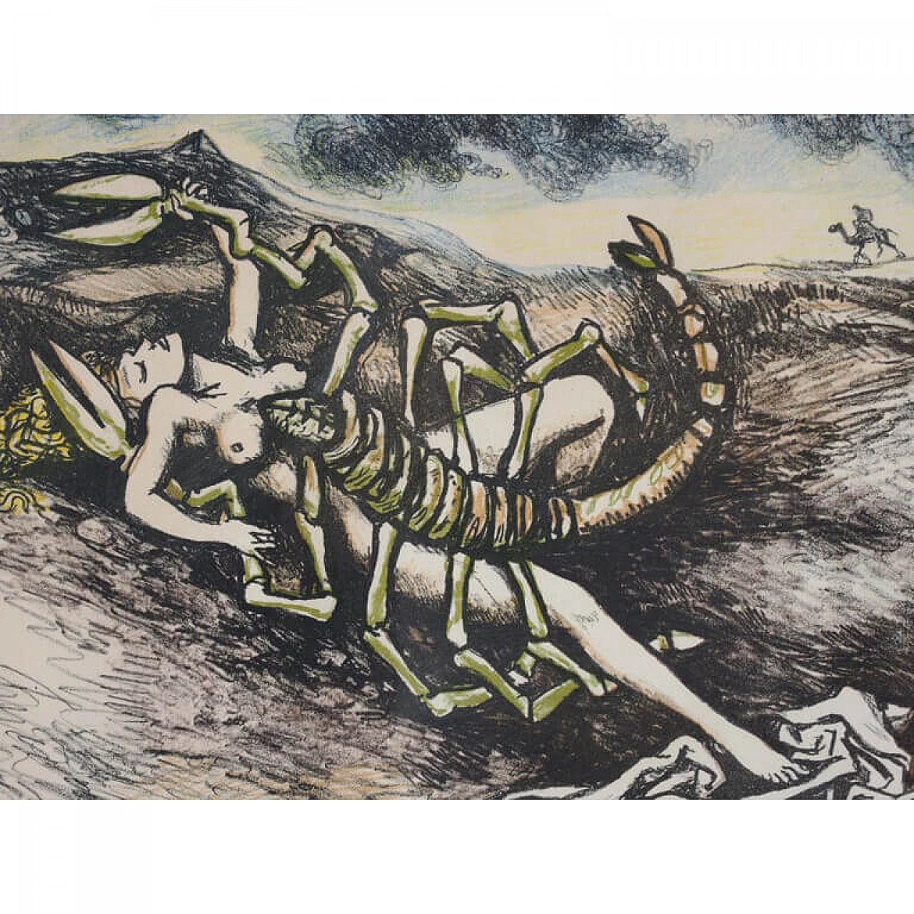 Lo Scorpione, lithograph by Renato Guttuso, mid-20th century 3