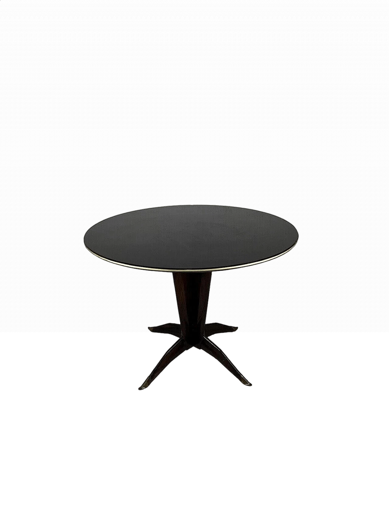 Wood and glass round table by Ponti and Parisi, 1950s 14