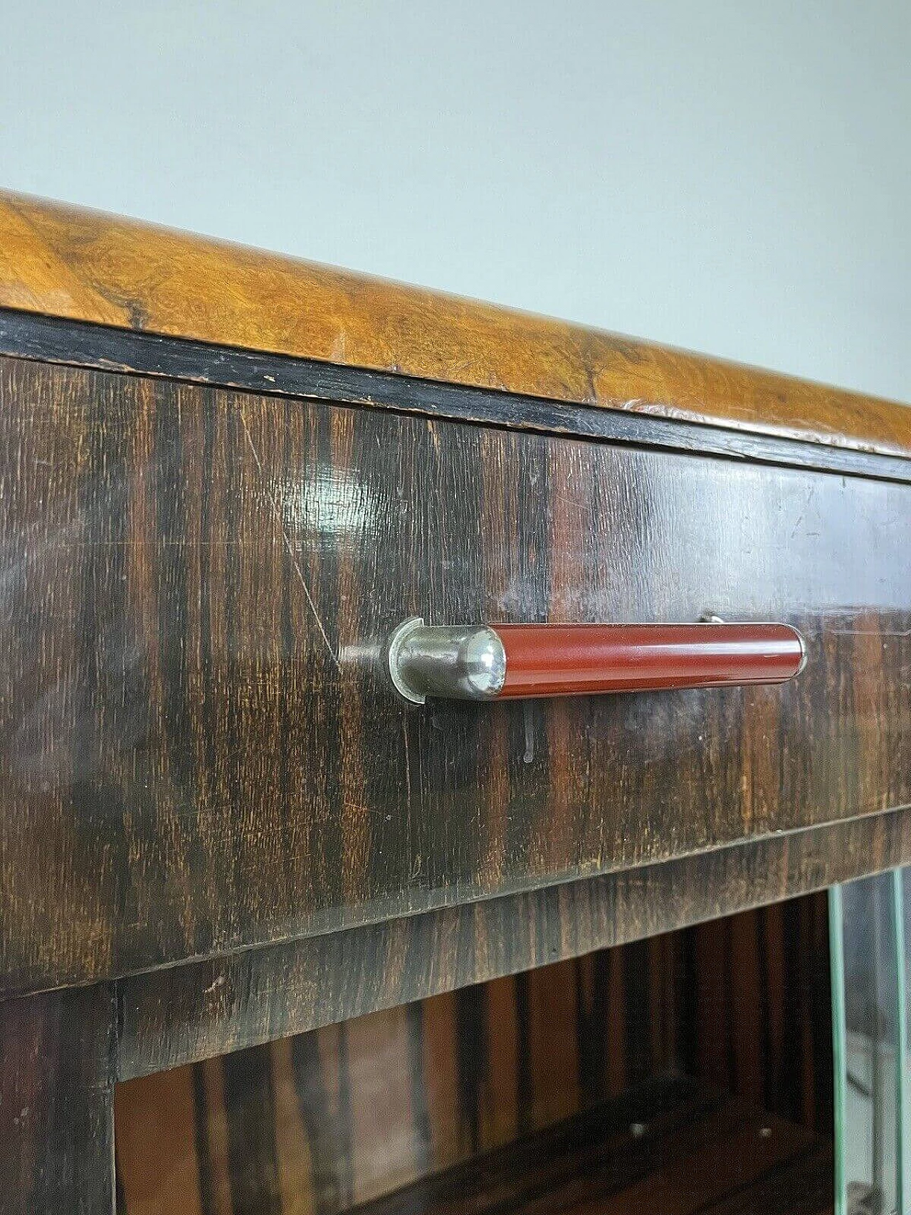 Pair of sideboards in briarwood, marble and bakelite by Gaetano Borsani for Atelier di Varedo, 1960s 9