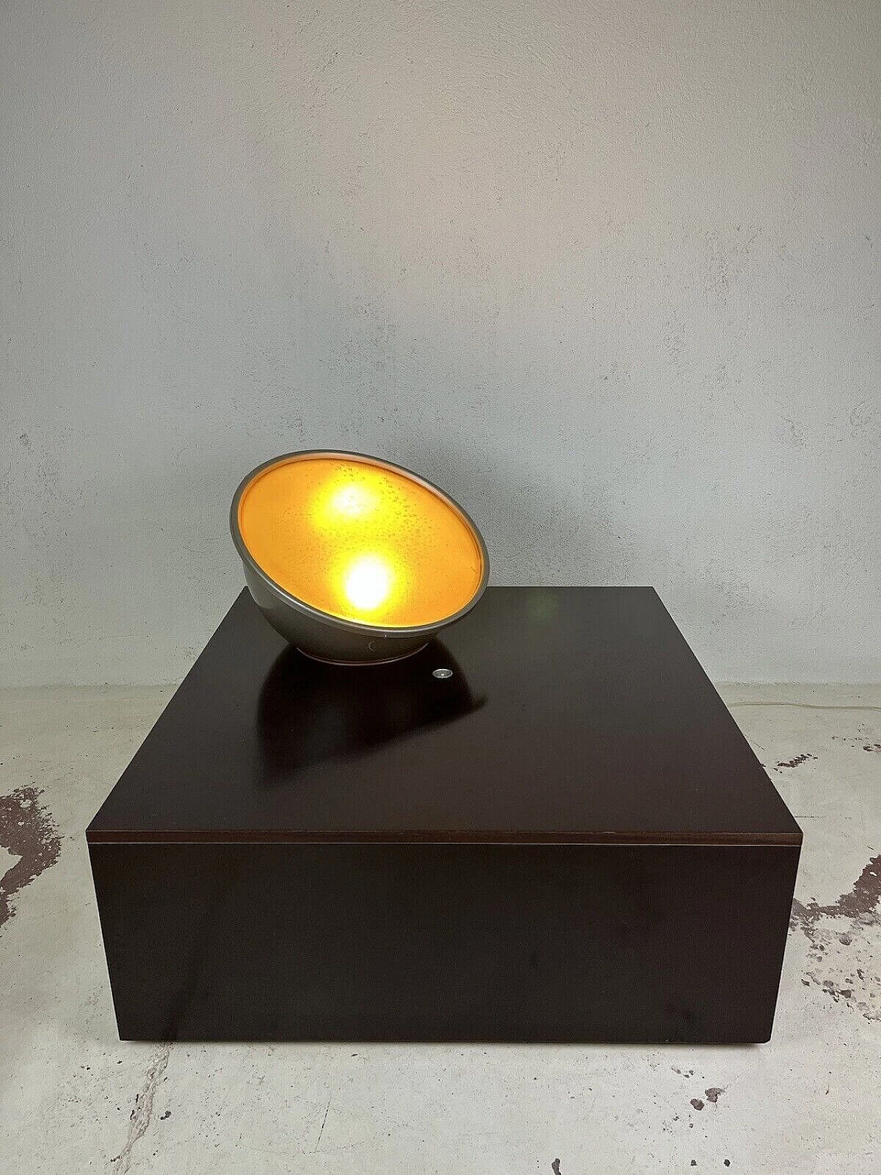 Wooden coffee table with integrated lamp, 1960s 6