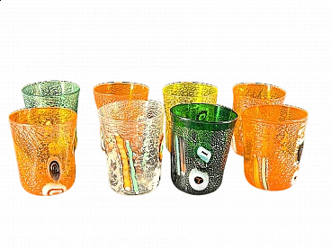 8 Goti tumblers in Murano murrine glass, 2000s