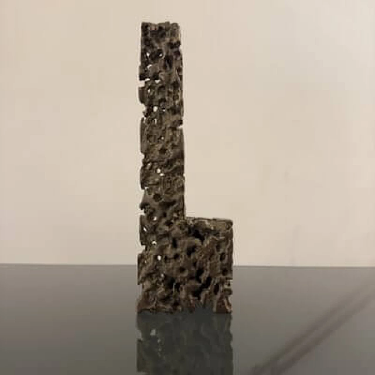 Urano Palma, abstract bronze sculpture, 1980s 6