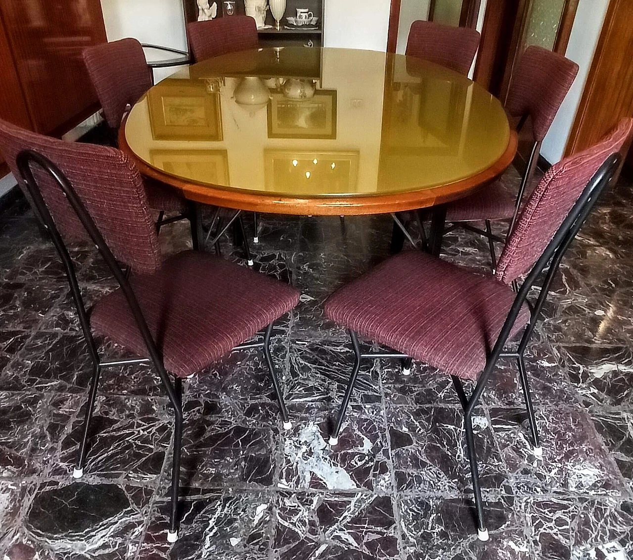6 Chairs and oval table, 1960s 1