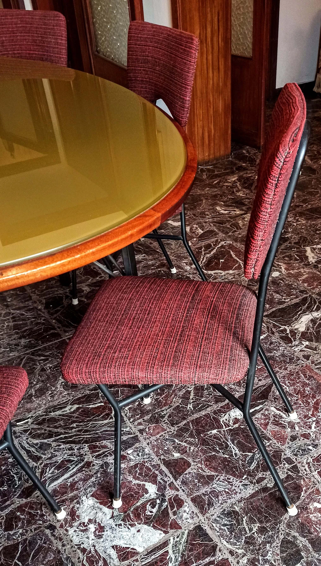 6 Chairs and oval table, 1960s 2