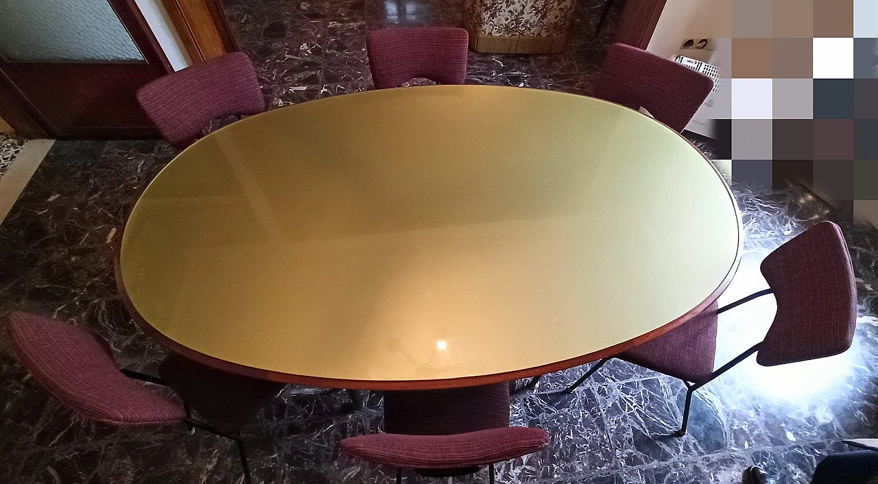 6 Chairs and oval table, 1960s 18
