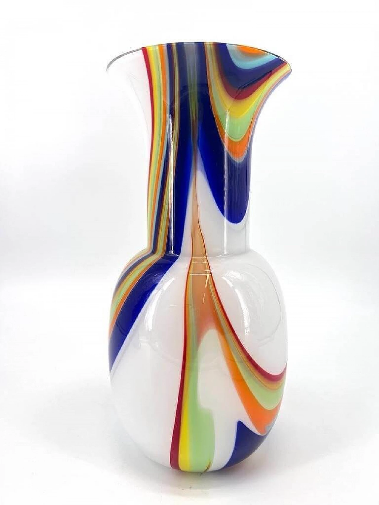 Murano glass vase with coloured canes 3