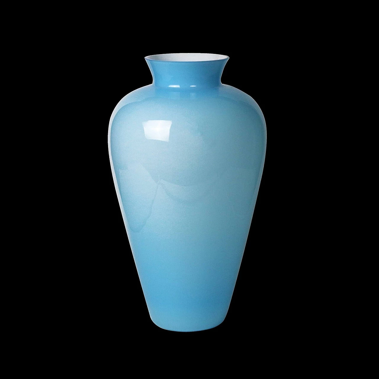 Blue Murano glass amphora vase 2