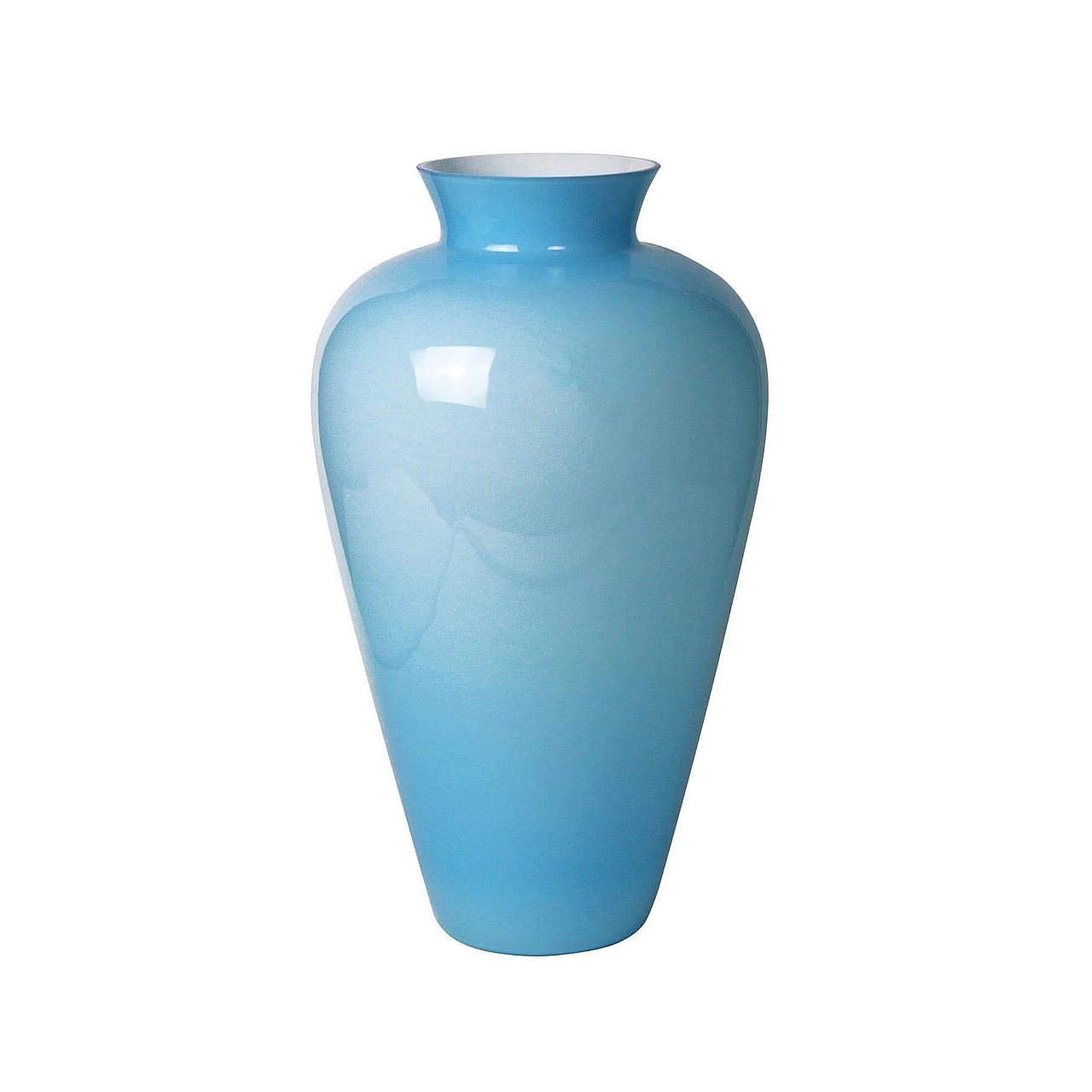 Blue Murano glass amphora vase 3