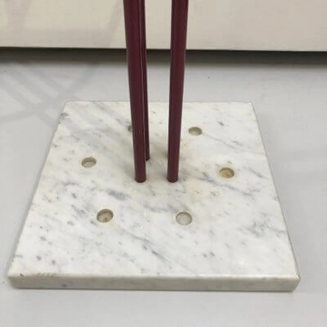 Brass and marble umbrella stand by Renato Zevi for Metalarte, 1970s 5