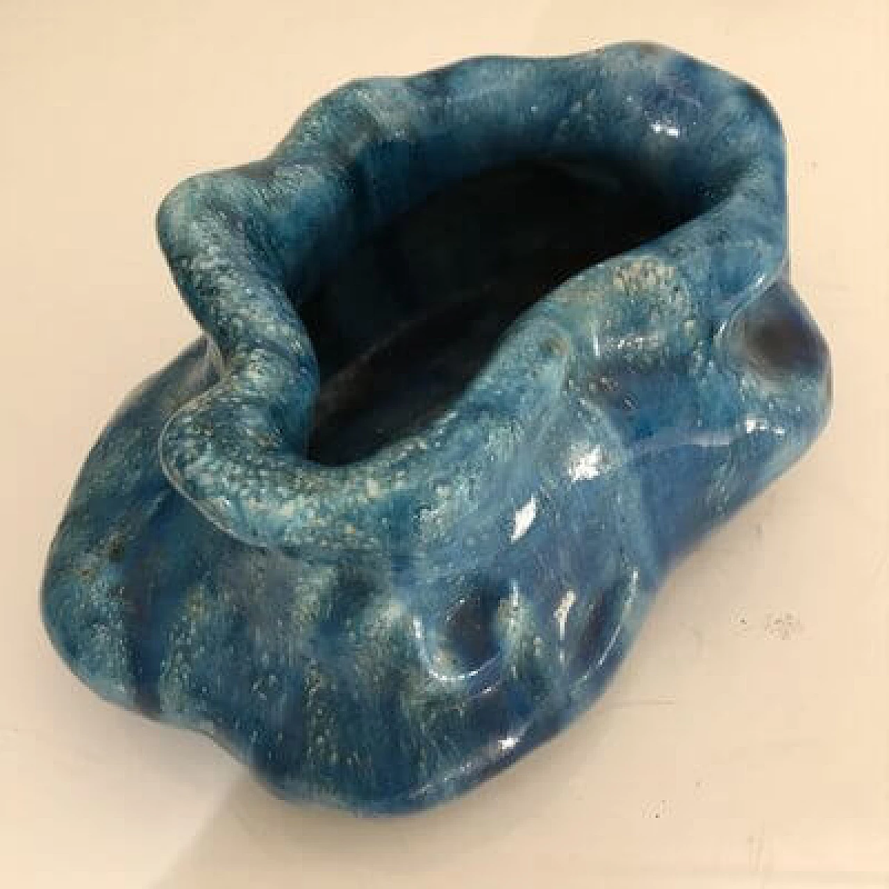 Blue ceramic vase by Marcello Fantoni, 1970s 6