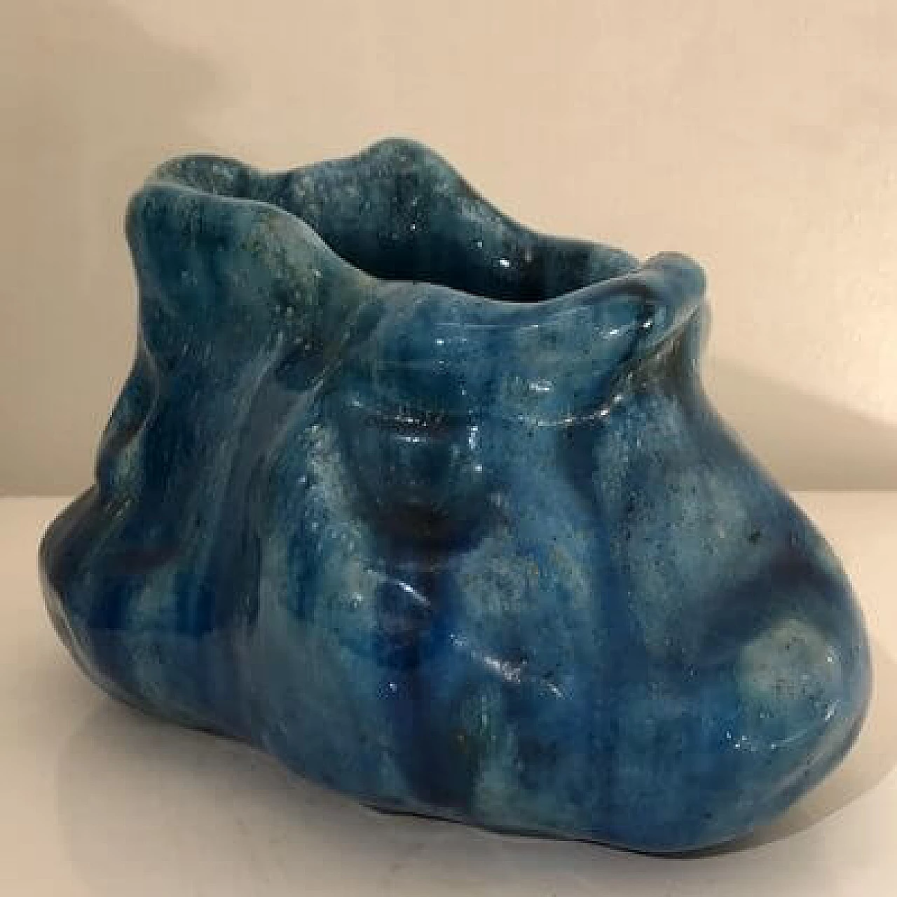 Blue ceramic vase by Marcello Fantoni, 1970s 8