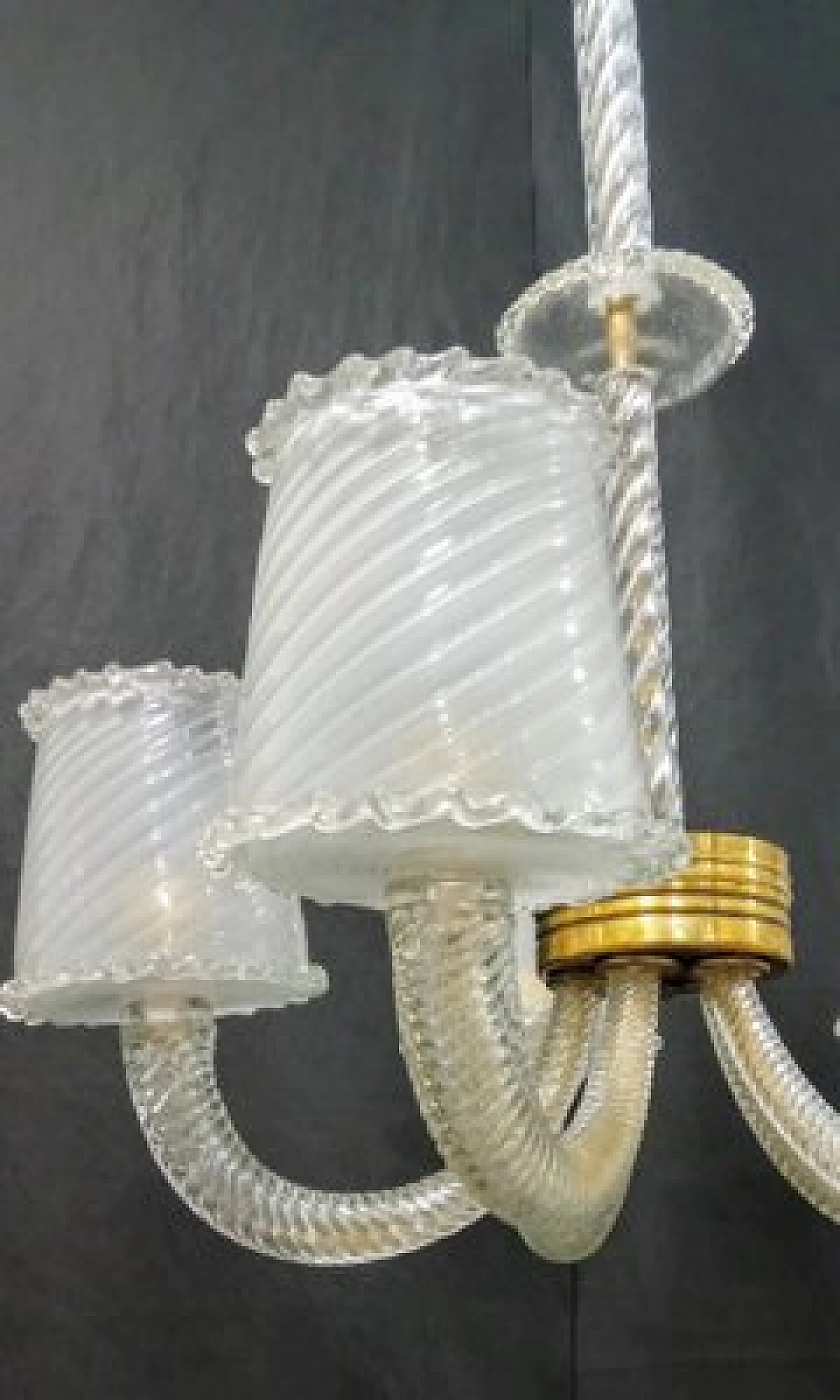 Murano glass chandelier by Ercole Barovier, 1940s 5