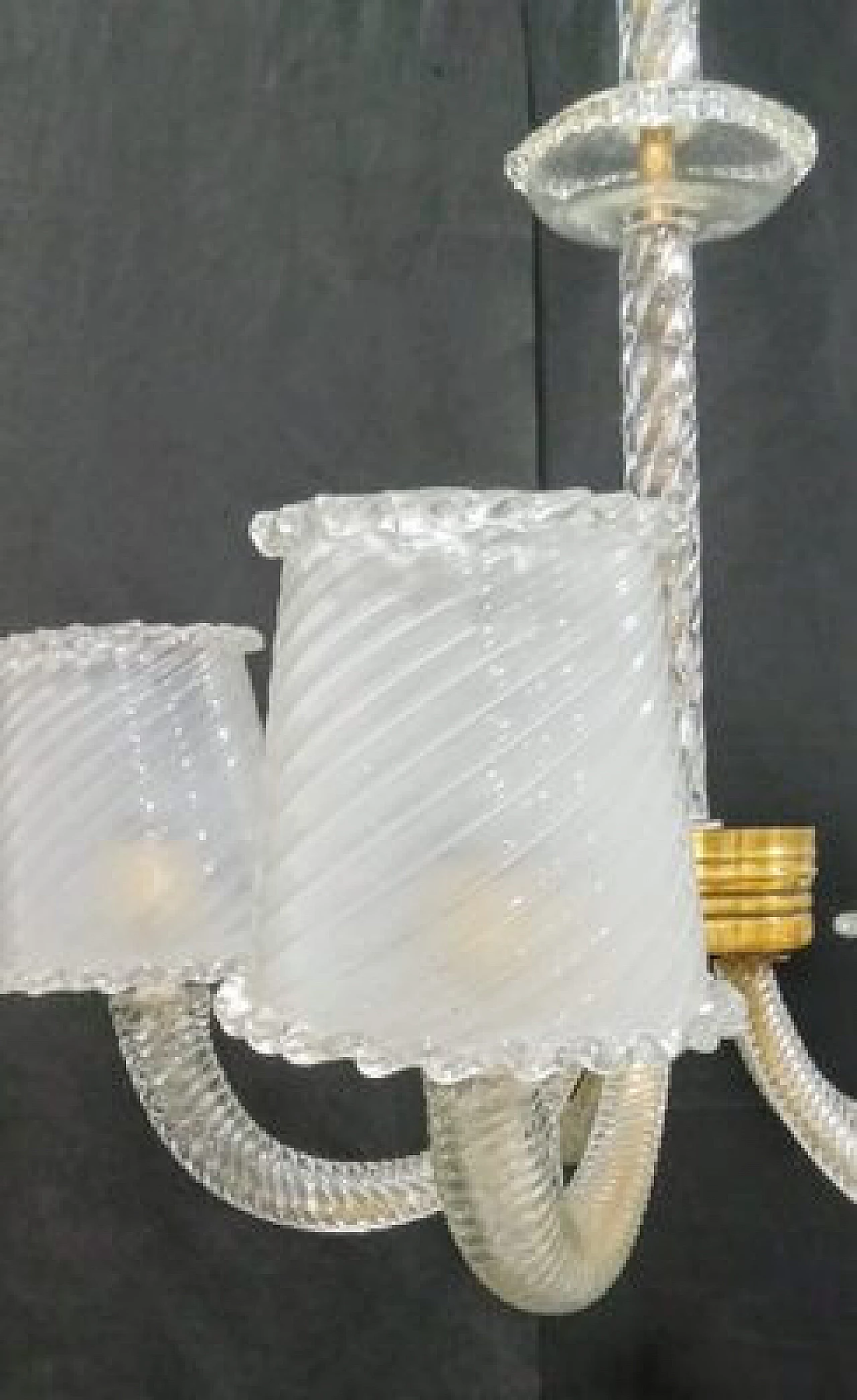 Murano glass chandelier by Ercole Barovier, 1940s 7