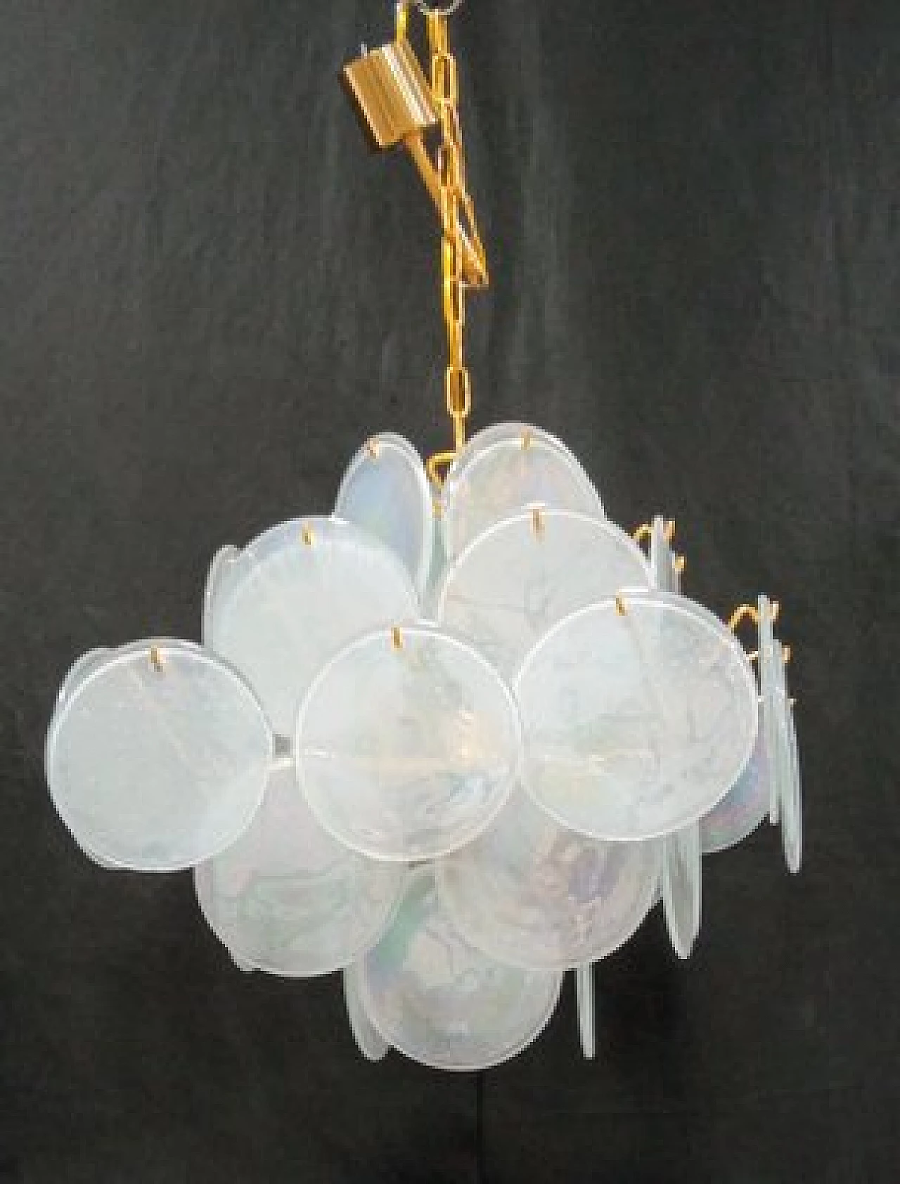 Murano glass disc chandelier, 1980s 10