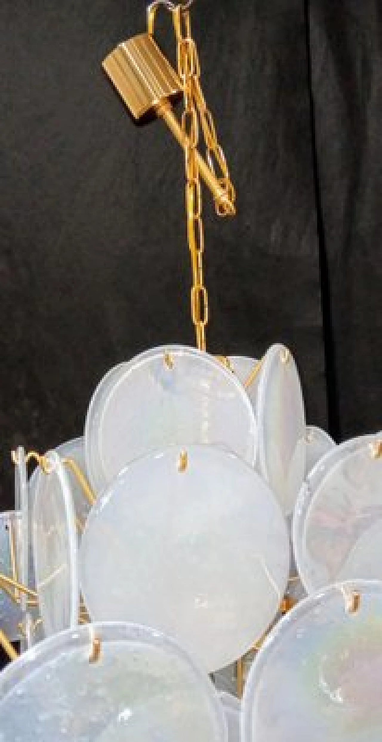 Murano glass disc chandelier, 1980s 11