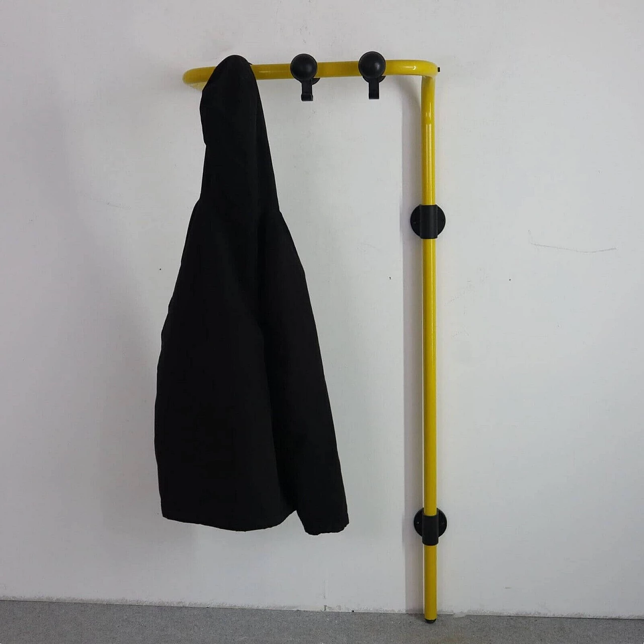 Yellow swivel wall-mounted coat rack by Segis, 1980s 2