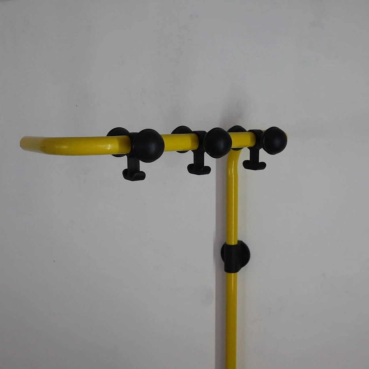 Yellow swivel wall-mounted coat rack by Segis, 1980s 3