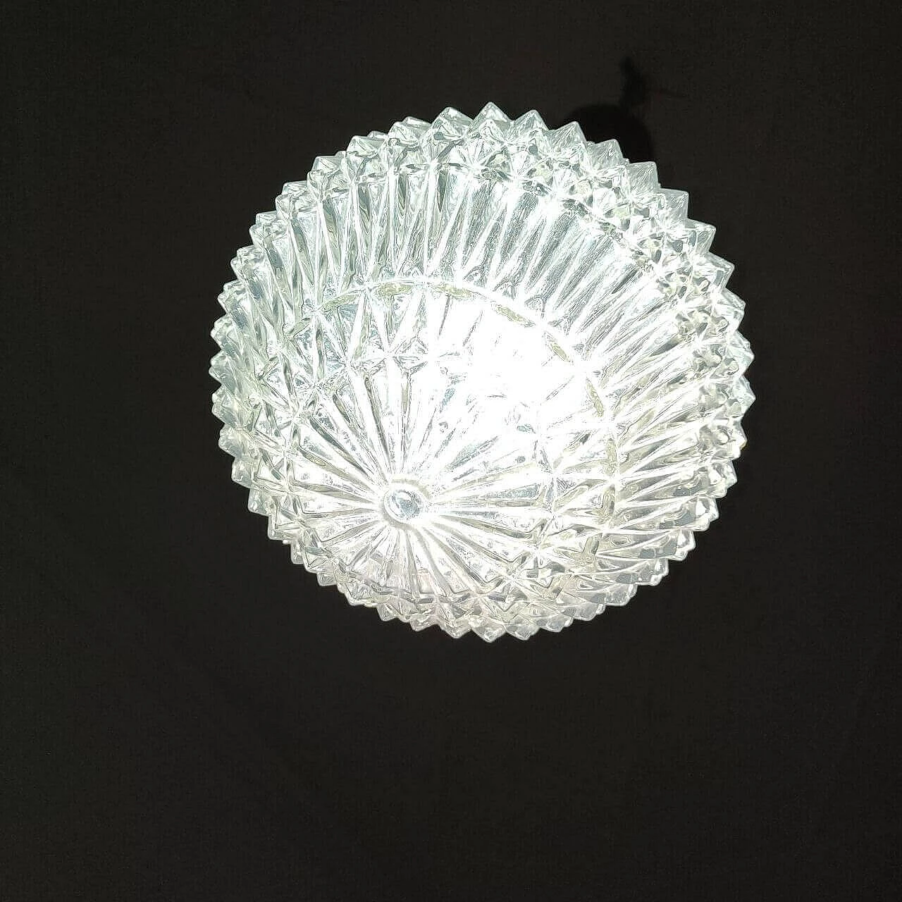 Lampadario in vetro di Murano e ottone, anni '40 6