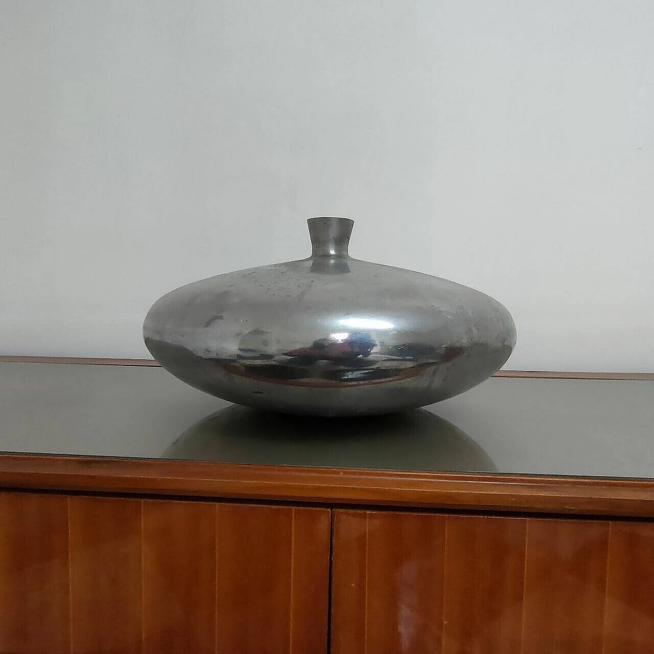 Cast aluminium vase, 1970s 4