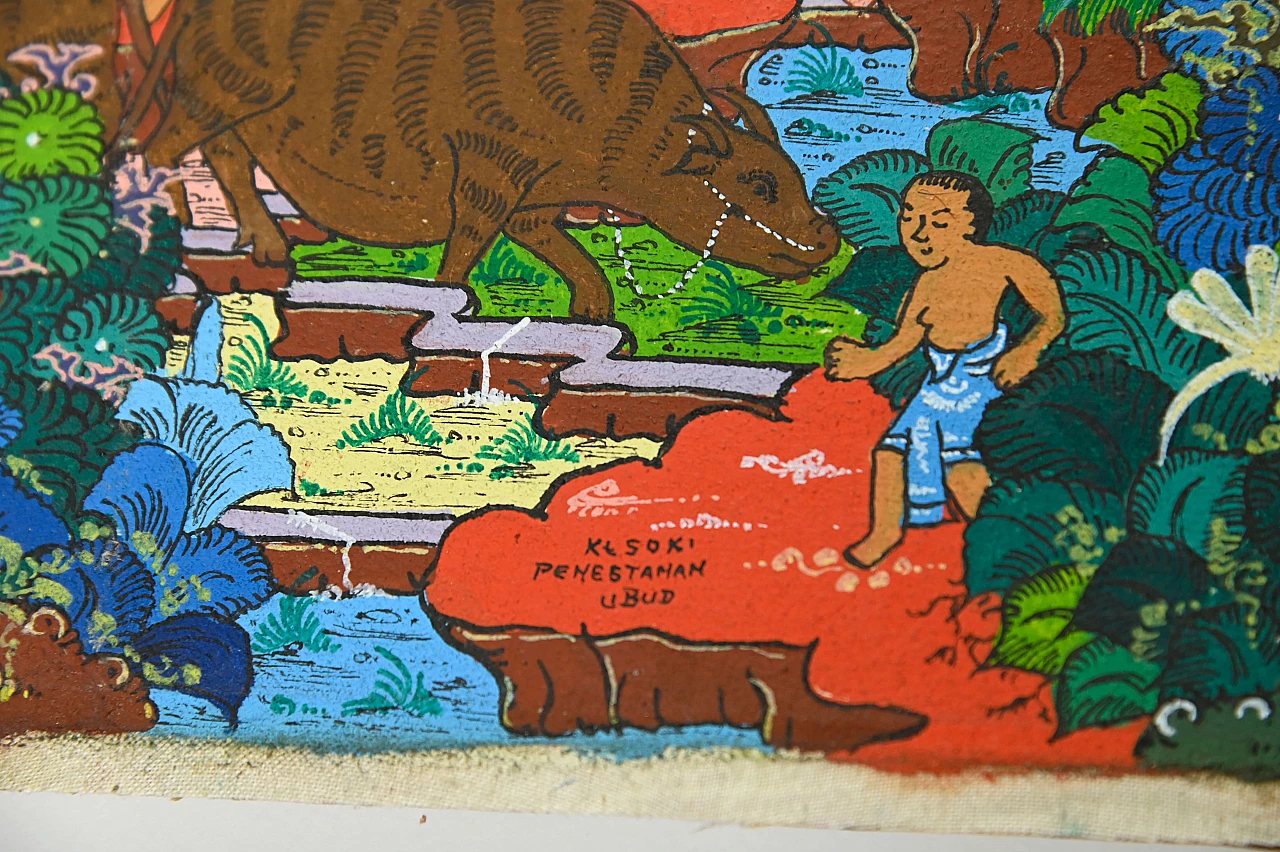 Scenes from Balinese Life, Ketut Soki, acrylic on canvas, 1960s 3